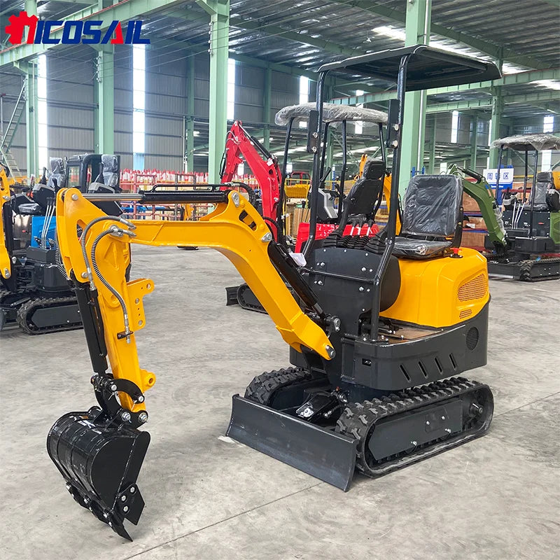 Micro Excavator OKW12q Farm Mini Digger Price 1.2 Ton Small Hydraulic Crawler Mini Excavator With Cabin for Sale