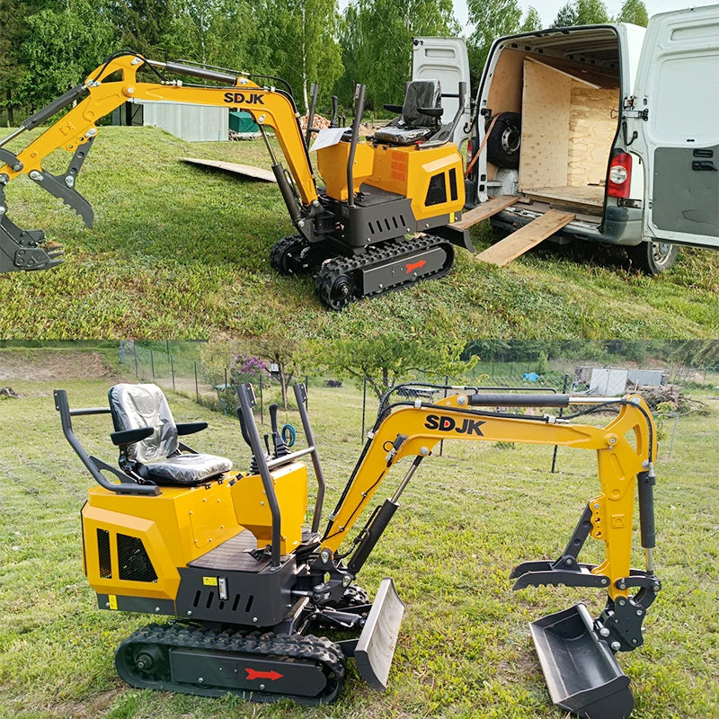 Hot selling mini excavator, multifunctional tracked agricultural excavator, 1 customized enclosed excavator for quick delivery