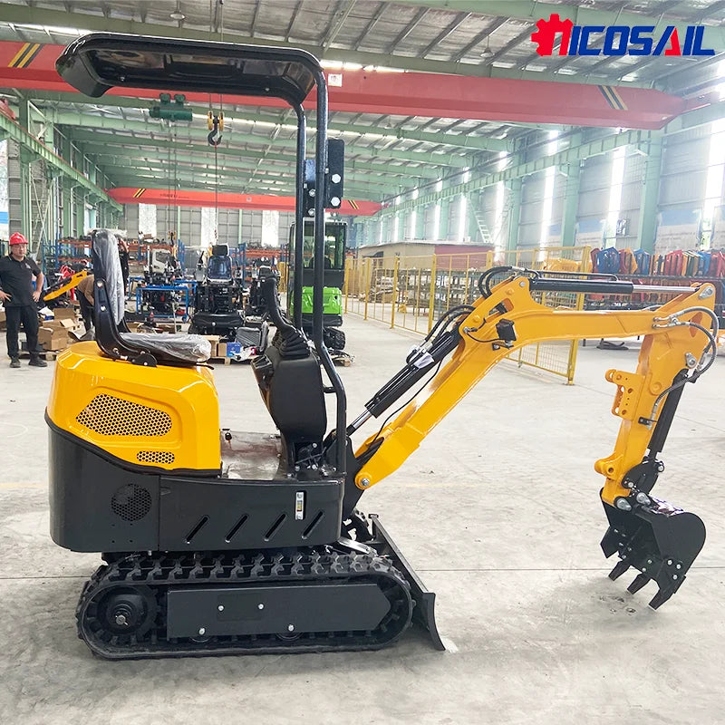 Micro Excavator OKW12q Farm Mini Digger Price 1.2 Ton Small Hydraulic Crawler Mini Excavator With Cabin for Sale