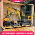Hot selling mini excavator, multifunctional tracked agricultural excavator, 1 customized enclosed excavator for quick delivery