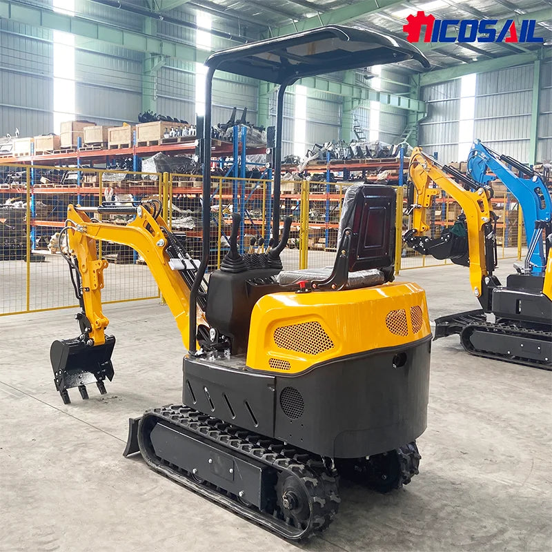 Micro Excavator OKW12q Farm Mini Digger Price 1.2 Ton Small Hydraulic Crawler Mini Excavator With Cabin for Sale